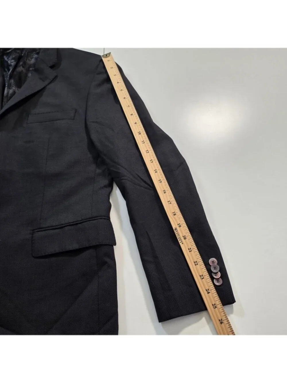 SAND Copenhagen XO Blazer 50 EU / 40 R Black Wool Cotton Lanificio Fabio Italy